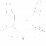 14K White 14.7x10.5 mm Meditation Buddha 16-18 Necklace - 86871600P photo 3