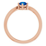 14K Rose Blue Sapphire & .025 CTW Diamond Ring - 7203460002P photo 2