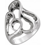 14K White Freeform Ring - 550937136P photo