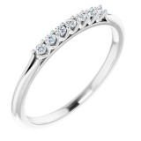 14K White 1/10 CTW Diamond Anniversary Band - 1239746004P photo