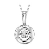 Gems One 10KT White Gold & Diamond Rhythm Of Love Neckwear Pendant  - 1/10 ctw - ROL1200-1WC photo