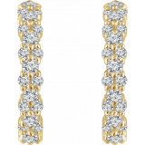 14K Yellow 5/8 CTW Diamond Hoop Earrings - 65286060001P photo 2