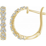 14K Yellow 5/8 CTW Diamond Hoop Earrings - 65286060001P photo