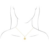 14K White Aquamarine Disc 16-18 Necklace - 8651460054P photo 3