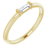 14K Yellow 1/8 CTW Diamond Stackable Ring - 122887601P photo