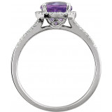 14K White Amethyst & 1/5 CTW Diamond Ring - 65130070002P photo 2