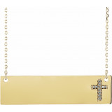 14K Yellow .03 CTW Diamond Cross 16-18 Necklace - 86530610P photo