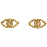 14K Yellow Evil Eye Earrings - 86885601P photo 2