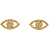 14K Yellow Evil Eye Earrings - 86885601P photo 2