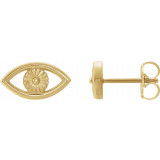 14K Yellow Evil Eye Earrings - 86885601P photo