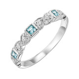 Gems One 10Kt White Gold Diamond (1/10Ctw) & Blue Topaz (1/4 Ctw) Ring - FR1206-1WD photo