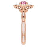14K Rose Pink Tourmaline & 1/4 CTW Diamond Ring - 720846050P photo 4