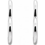 14K White Heart Hoop Earrings - 87040600P photo 2