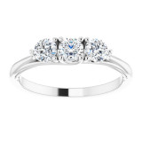 14K White 5/8 CTW Diamond Anniversary Band - 124052600P photo 3