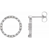 14K White 1/5 CTW Diamond Geometric Earrings - 87018600P photo