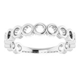 14K White Stackable Ring - 51702101P photo 3