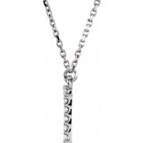 14K White Initial T .08 CTW Diamond 16 Necklace - 67311119P photo 2