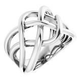 14K White Criss-Cross Ring - 65212060001P photo