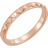 14K Rose Stackable Pyramid Ring - 51664103P photo