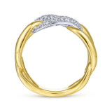 Gabriel & Co. 14k Two Tone Gold Contemporary Diamond Ring - LR51527M45JJ photo 2