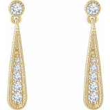 14K Yellow 1/6 CTW Diamond Teardrop Earrings - 65273160001P photo 2