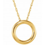 14K Yellow 15 mm Circle 18 Necklace - 863221027P photo