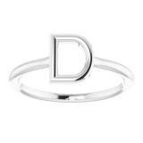 14K White Initial D Ring - 51895119P photo 3