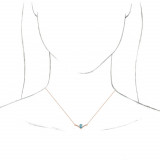 14K Rose Blue Zircon & .06 CTW Diamond 18 Necklace - 868146137P photo 3