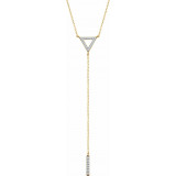 14K Yellow 1/6 CTW Diamond Triangle & Bar Y 16-18 Necklace - 65230060001P photo