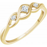 14K Yellow .08 CTW Diamond Freeform Ring - 65236160001P photo