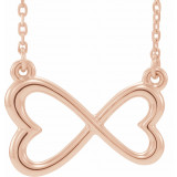 14K Rose Infinity-Inspired Heart 16-18 Necklace - 86631602P photo