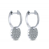 Gabriel & Co. 14k White Gold Lusso Diamond Drop Earrings - EG12654W45JJ photo 2