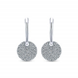 Gabriel & Co. 14k White Gold Lusso Diamond Drop Earrings - EG12654W45JJ photo