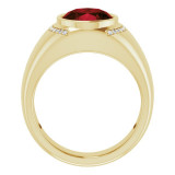 14K Yellow Mozambique Garnet & 1/8 CTW Diamond Ring - 98092622P photo 2