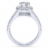 Gabriel & Co. 14k White Gold Contemporary Halo Engagement Ring - ER10291W44JJ photo 2