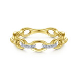 Gabriel & Co. 14k Yellow Gold Contemporary Diamond Ring - LR51461Y45JJ photo