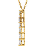 14K Yellow 1/2 CTW Diamond Journey 18 Necklace - 6772460001P photo 2