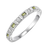 Gems One 10Kt White Gold Diamond (1/10Ctw) & Peridot (1/6 Ctw) Ring - FR1203-1WD photo