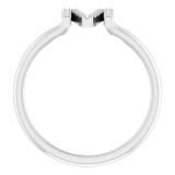14K White .07 CTW Diamond Initial M Ring - 1238346060P photo 2