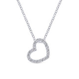 Gabriel & Co. 14k White Gold Eternal Love Diamond Heart Necklace - NK2239W45JJ photo