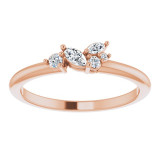 14K Rose 1/6 CTW Diamond Stackable Ring - 124079607P photo 3