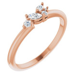 14K Rose 1/6 CTW Diamond Stackable Ring - 124079607P photo