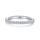 Gabriel & Co. 14k White Gold Contemporary Anniversary Wedding Band - WB14402R4W44JJ photo