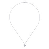 Gabriel & Co. 14k White Gold Faith Diamond Religious Cross Necklace - NK5952W45JJ photo 2