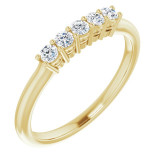 14K Yellow 2.25 mm Round 1/4 CTW Diamond Anniversary Band - 123844705P photo