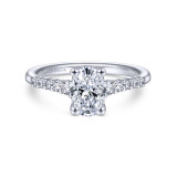 Gabriel & Co. 14k White Gold Contemporary Straight Engagement Ring - ER11755O3W44JJ photo