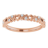 14K Rose .08 CTW Heart Diamond Anniversary Band - 124102602P photo 3