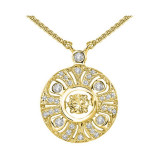 Gems One 14KT Yellow Gold & Diamonds Stunning Neckwear Pendant - 1-5/8 ctw - ROL1041IL-4YC photo