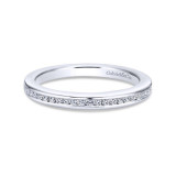 Gabriel & Co. 14k White Gold Contemporary Anniversary Wedding Band - WB12318R3W44JJ photo