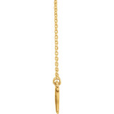 14K Yellow Shark Tooth 16-18 Necklace - 86451102P photo 2